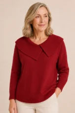 Urbaine | Ribbed Funnel Collar Sweater