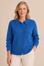 Noemi | Collared Button-Front Cardigan