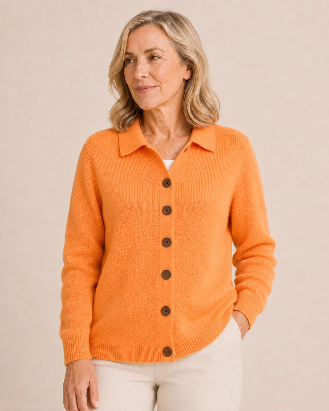 Zenaide | Structured Collar Knit Cardigan