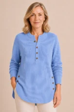 Isadora | Button Placket Knit Tunic