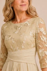 Denyse | Lace Dress, Three-Quarter Sleeve