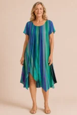 Célanire | Colour Block Swing Dress