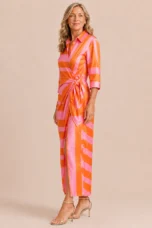 Mariette | Leaf Print Wrap Maxi Dress