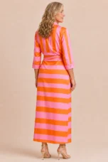 Mariette | Leaf Print Wrap Maxi Dress