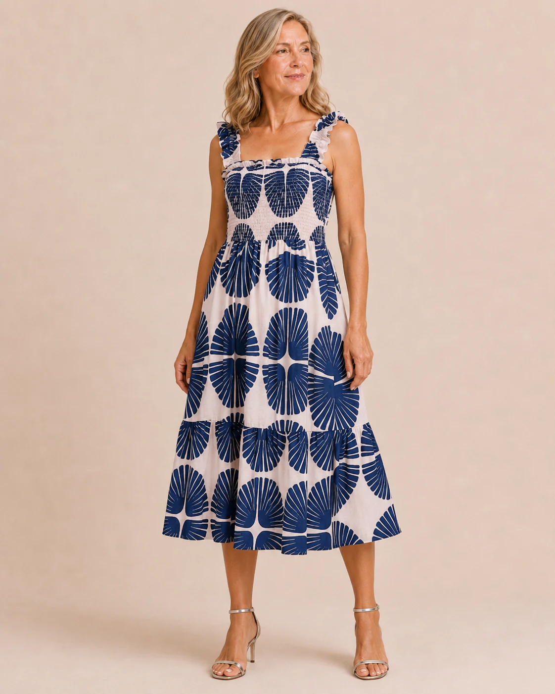 Madeline | Tiered Abstract Print Dress