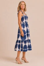 Madeline | Tiered Abstract Print Dress
