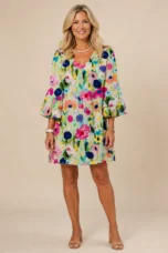 Mavis | Watercolour Print Shift Dress