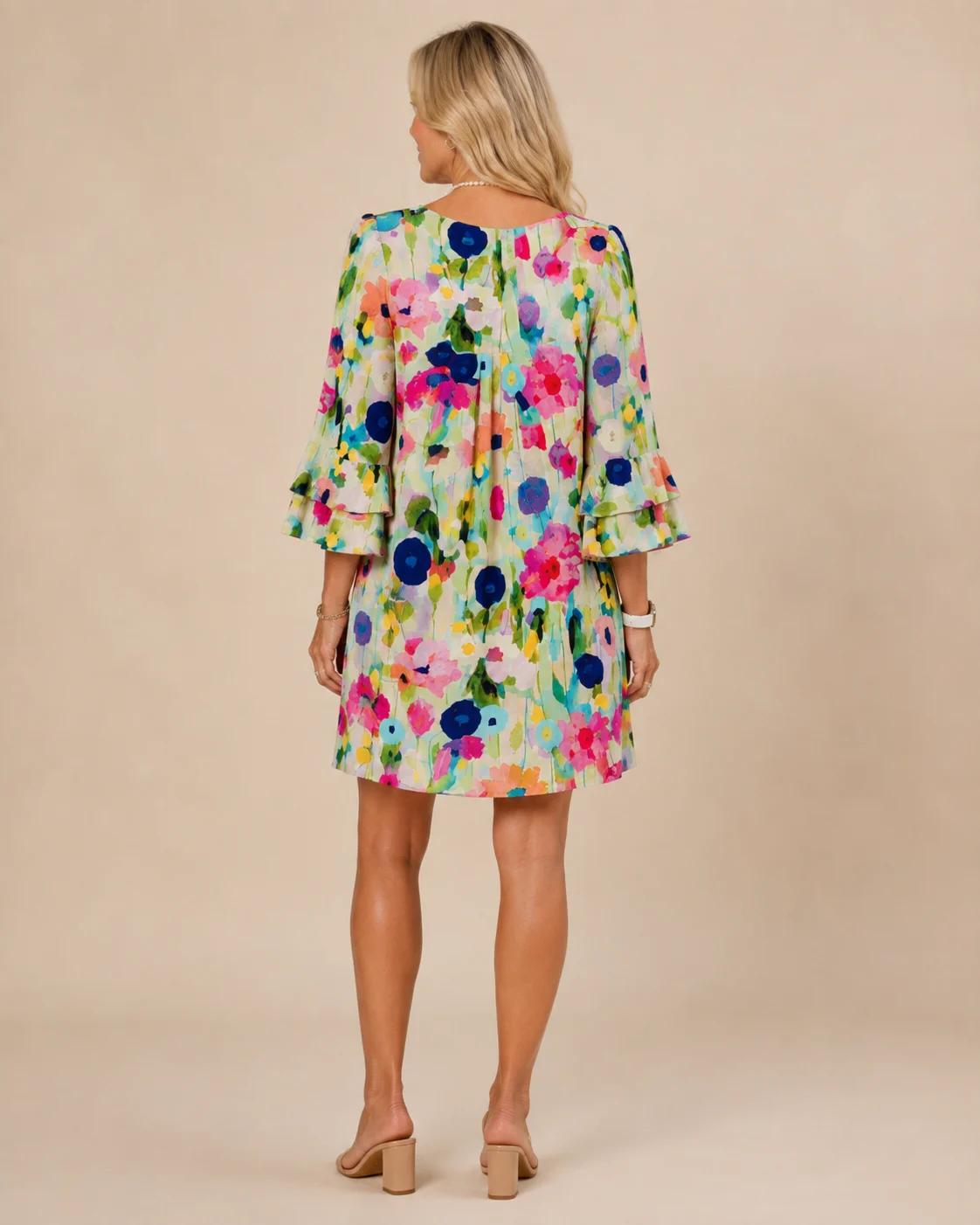 Mavis | Watercolour Print Shift Dress