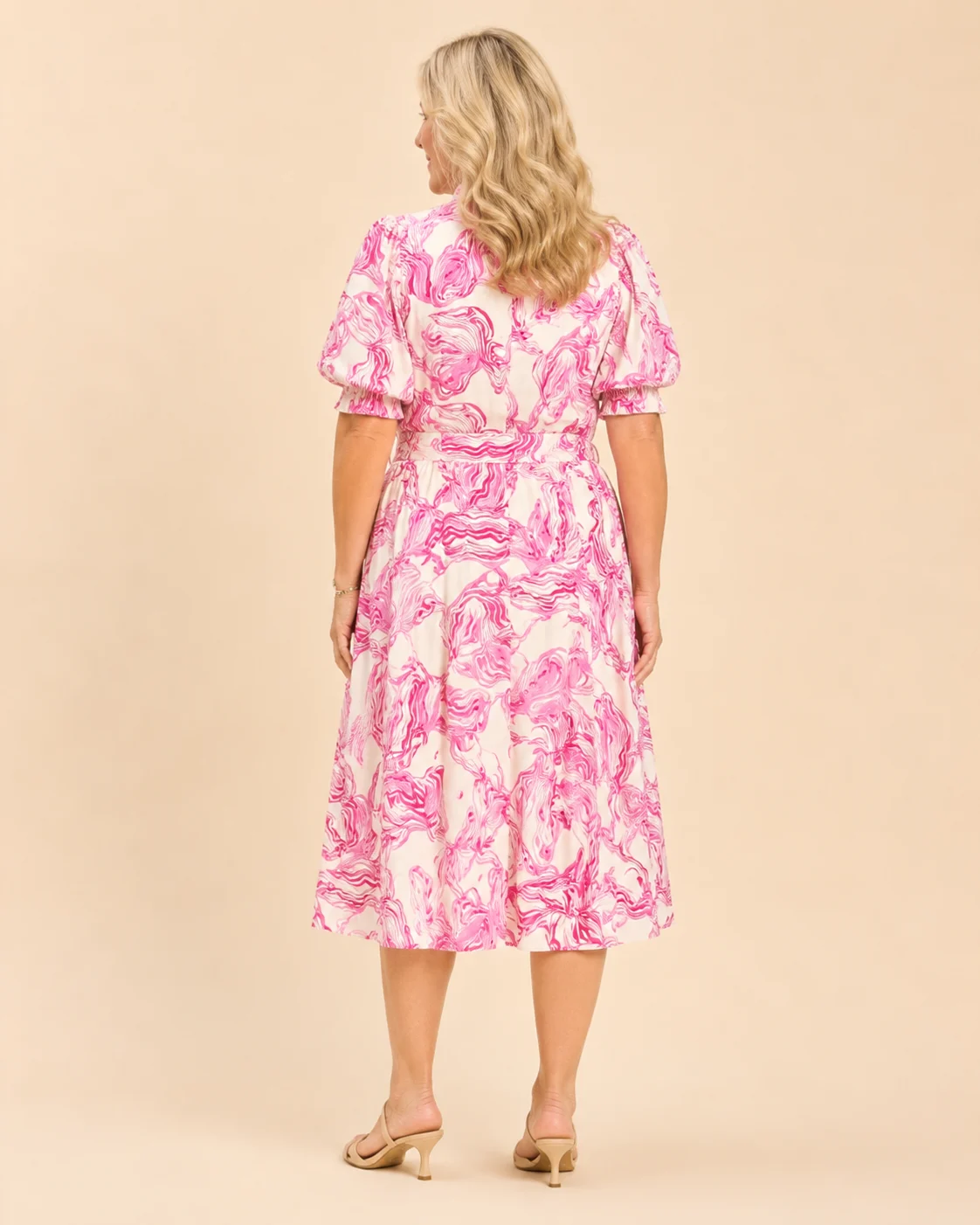 Laurence | Smocked Tie Waist Midi Dress