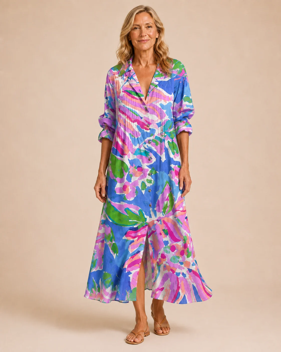 Rosine | Unlined Floral Maxi Dress