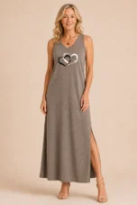 Gertrude | Printed Jersey Column Maxi Dress