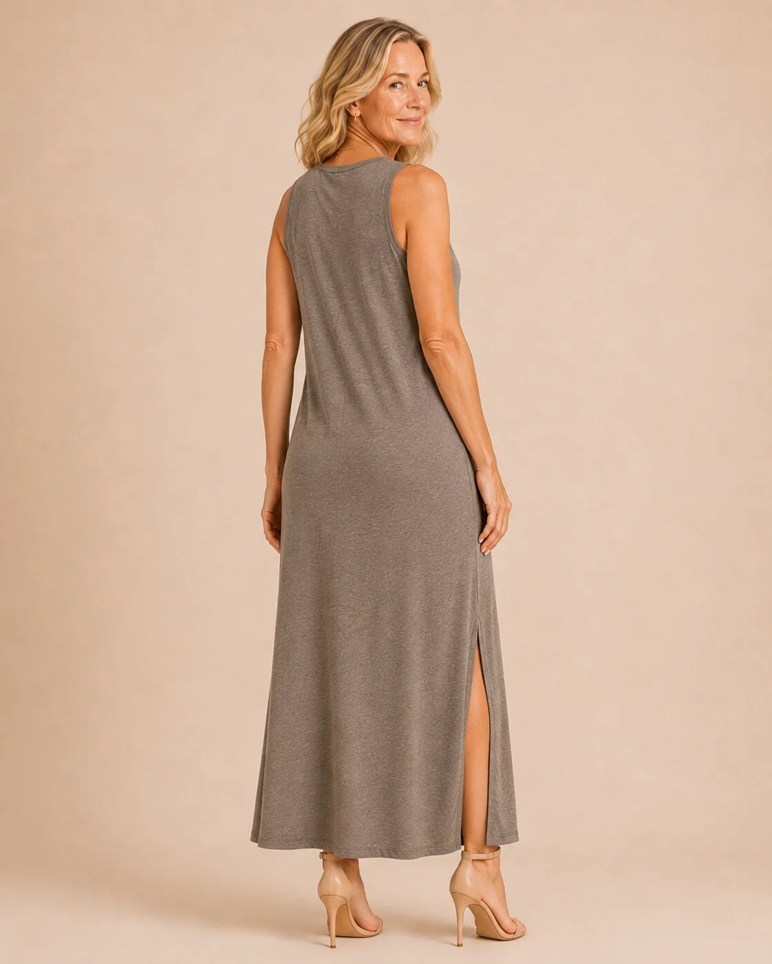 Gertrude | Printed Jersey Column Maxi Dress