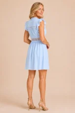 Arlette | Lace Bodice Flutter Sleeve Dress