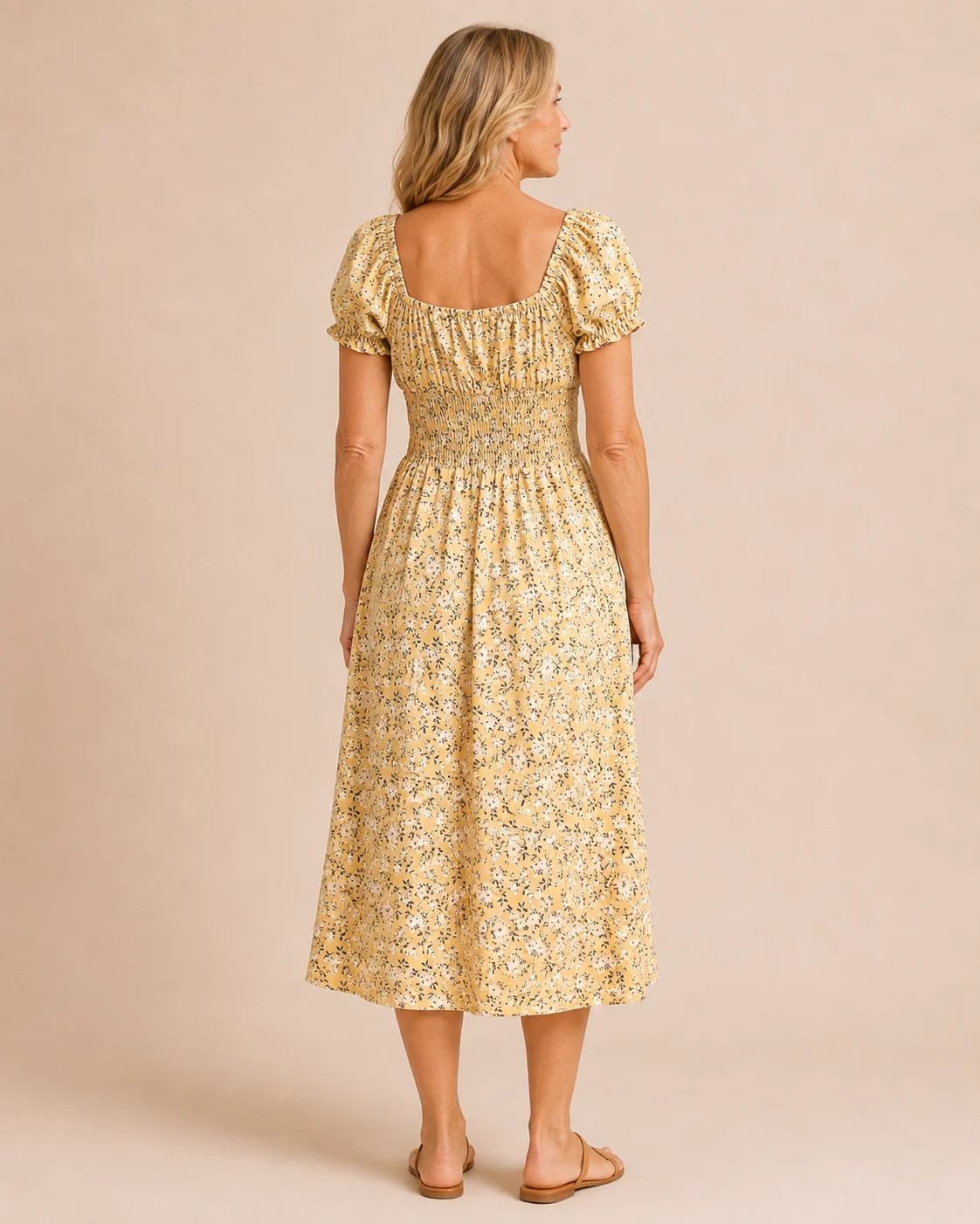Sophronie | Pleated Frayed Hem Midi Dress