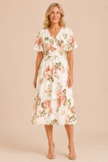 Blanchette | Printed Wrap Midi Dress