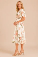 Blanchette | Printed Wrap Midi Dress