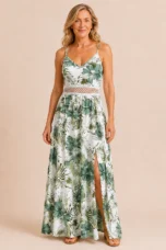 Angélina | Adjustable Strap Maxi Dress