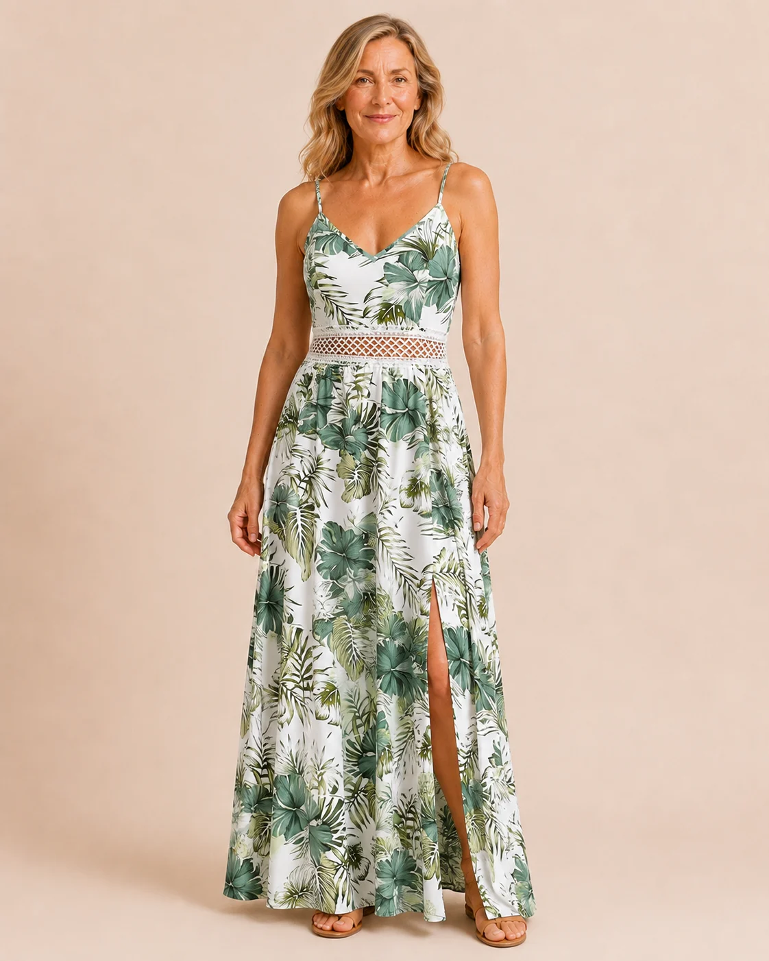 Angélina | Adjustable Strap Maxi Dress
