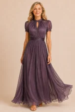Anicette | Lace Bodice Chiffon Maxi