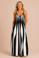 Elmina | Printed Strappy V-Neck Dress