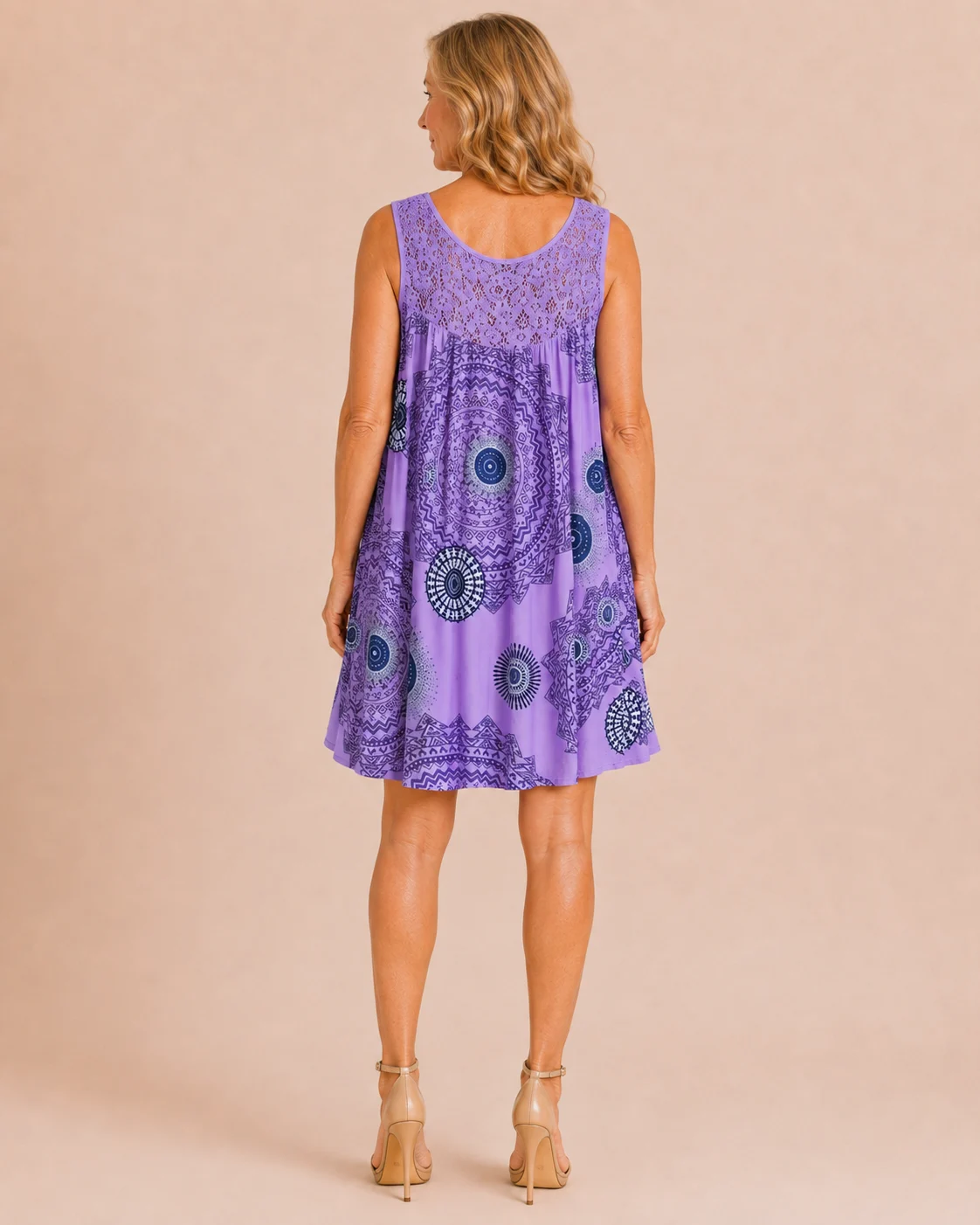 Marion | Contrast Lace Hem A-Line Dress