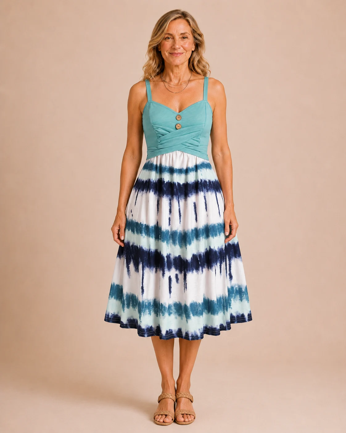 Viola | Tie Dye Button Front Dress