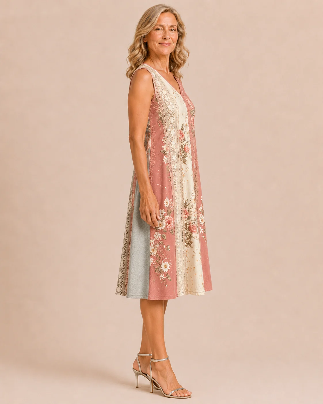 Heloise | Printed V Neck Maxi Dress