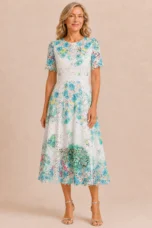 Flora | Openwork Lace Midi Dress