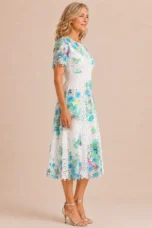 Flora | Openwork Lace Midi Dress