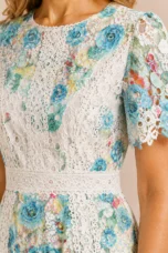 Flora | Openwork Lace Midi Dress
