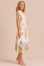 Flora | Openwork Lace Midi Dress
