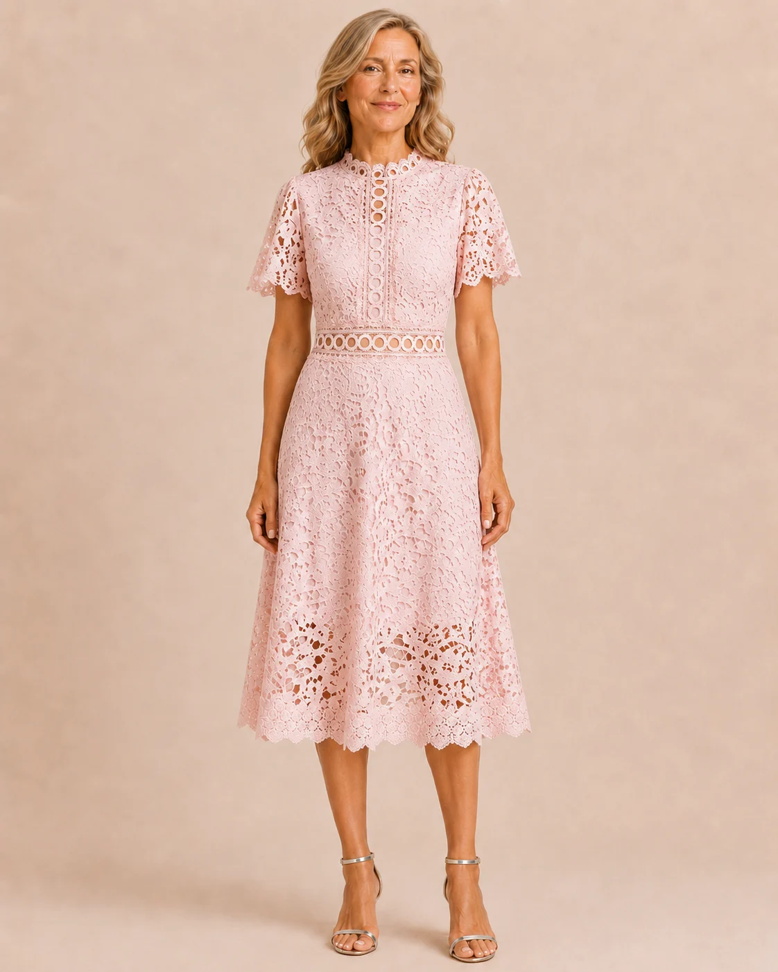 Méline | Cutwork Lace Midi Dress