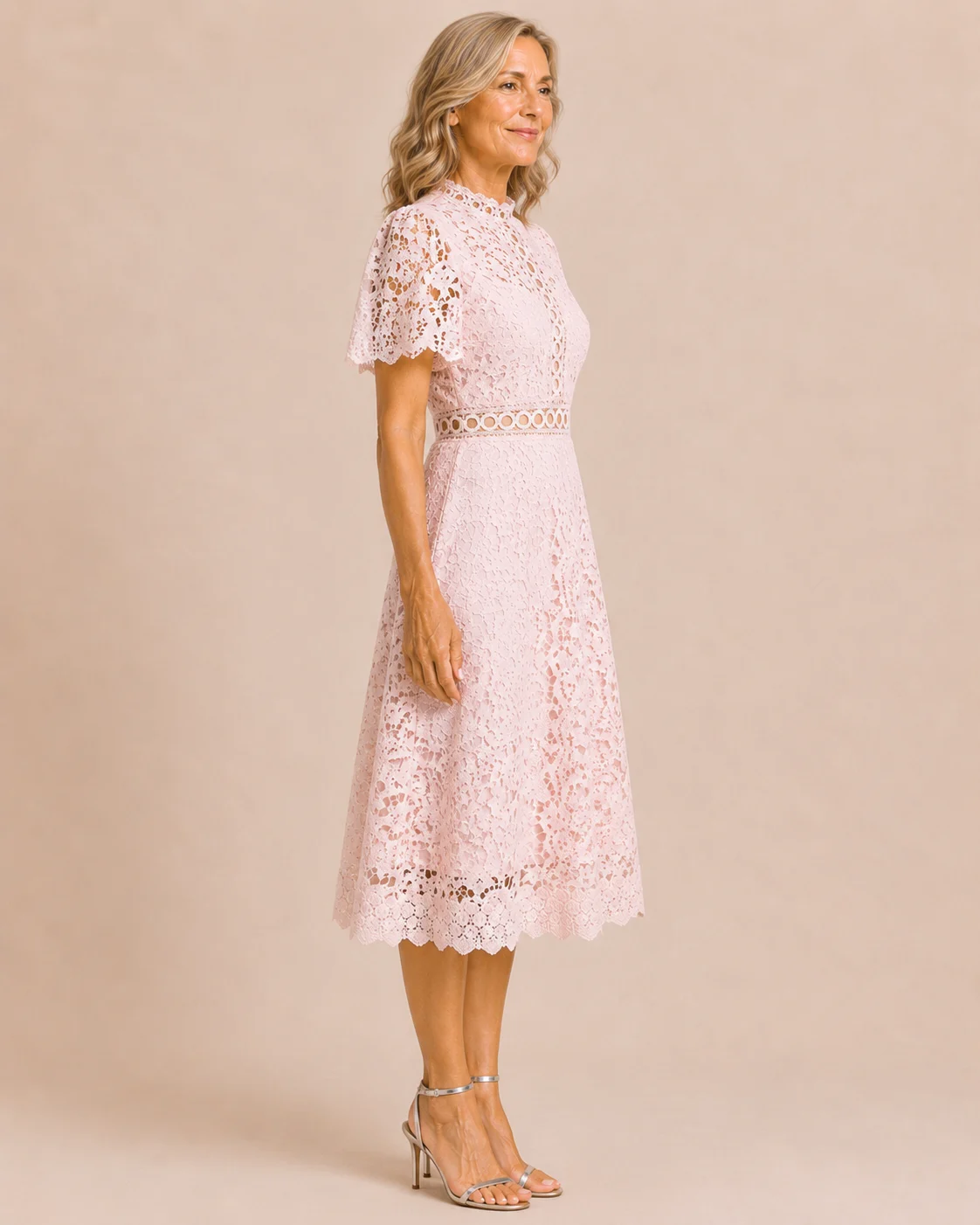 Méline | Cutwork Lace Midi Dress