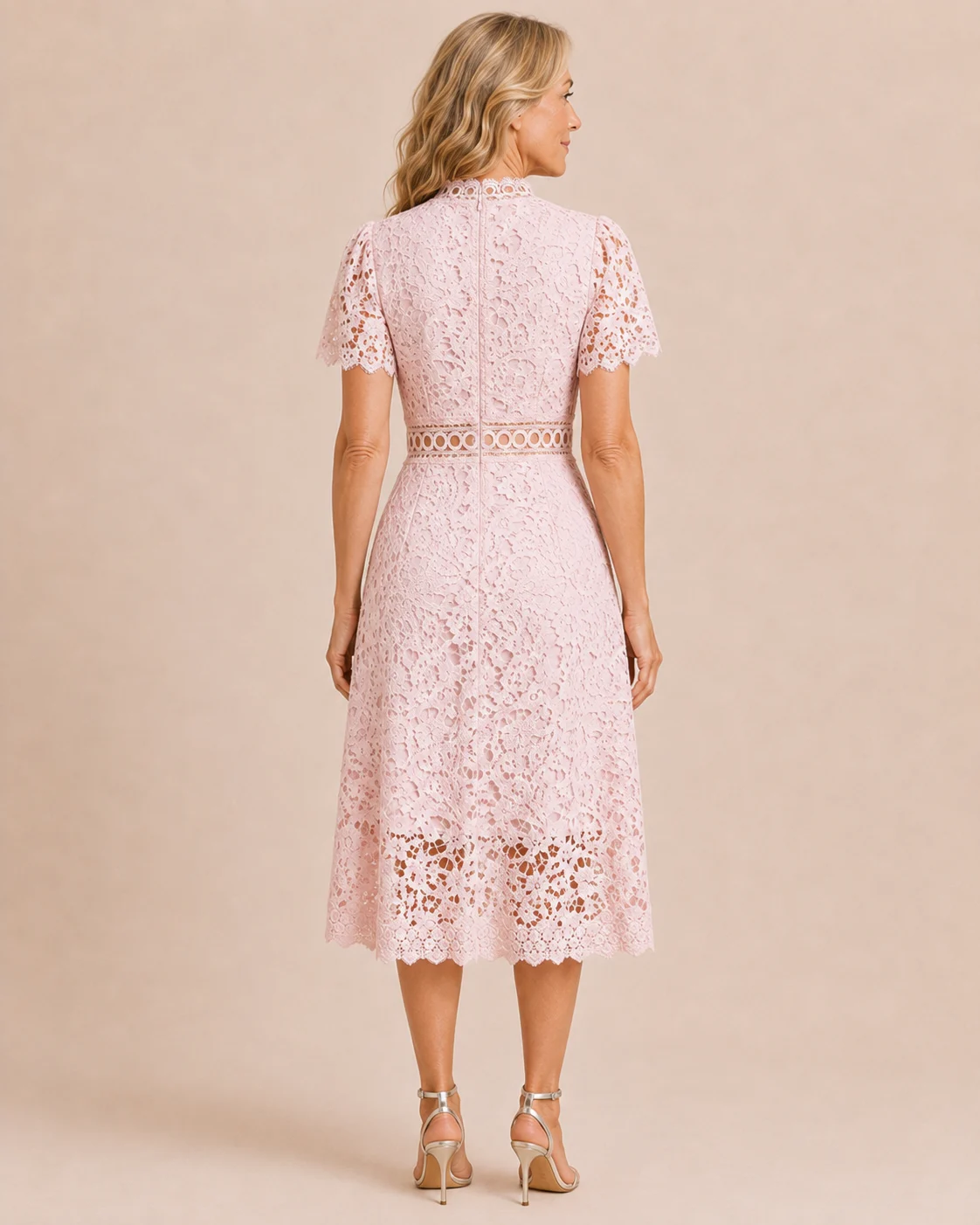 Méline | Cutwork Lace Midi Dress