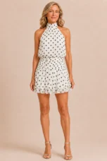 Zita | Polka Dot Halter Dress
