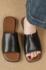 Frieda | Narrow Strap Flat Sandals