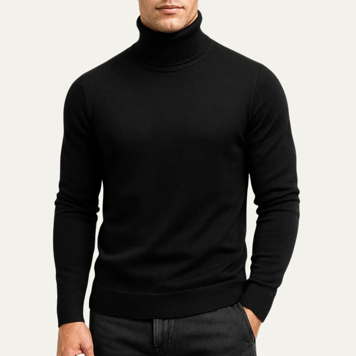 Banbury | Ribbed Cuff Turtleneck Sweater
