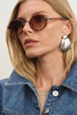 Slim Rim Oval Metal Sunglasses