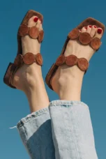 Rosella | Croc Embossed Suede Mules