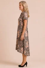 Violette | Asymmetric Hem Leopard Dress