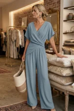 Corinna | Draped Waist V-Neck Dress