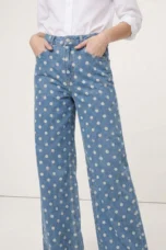 Paule | Polka Dot Cotton Wide Leg Trousers