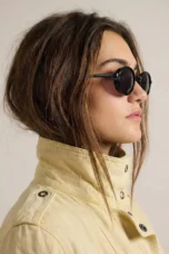 Slim Rim Oval Metal Sunglasses