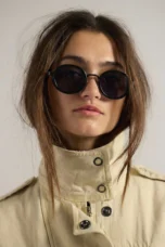 Slim Rim Oval Metal Sunglasses