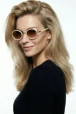 Slim Rim Oval Metal Sunglasses
