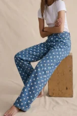 Paule | Polka Dot Cotton Wide Leg Trousers