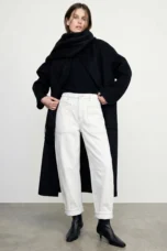 Sylviane | Structured Denim Barrel Leg Jeans