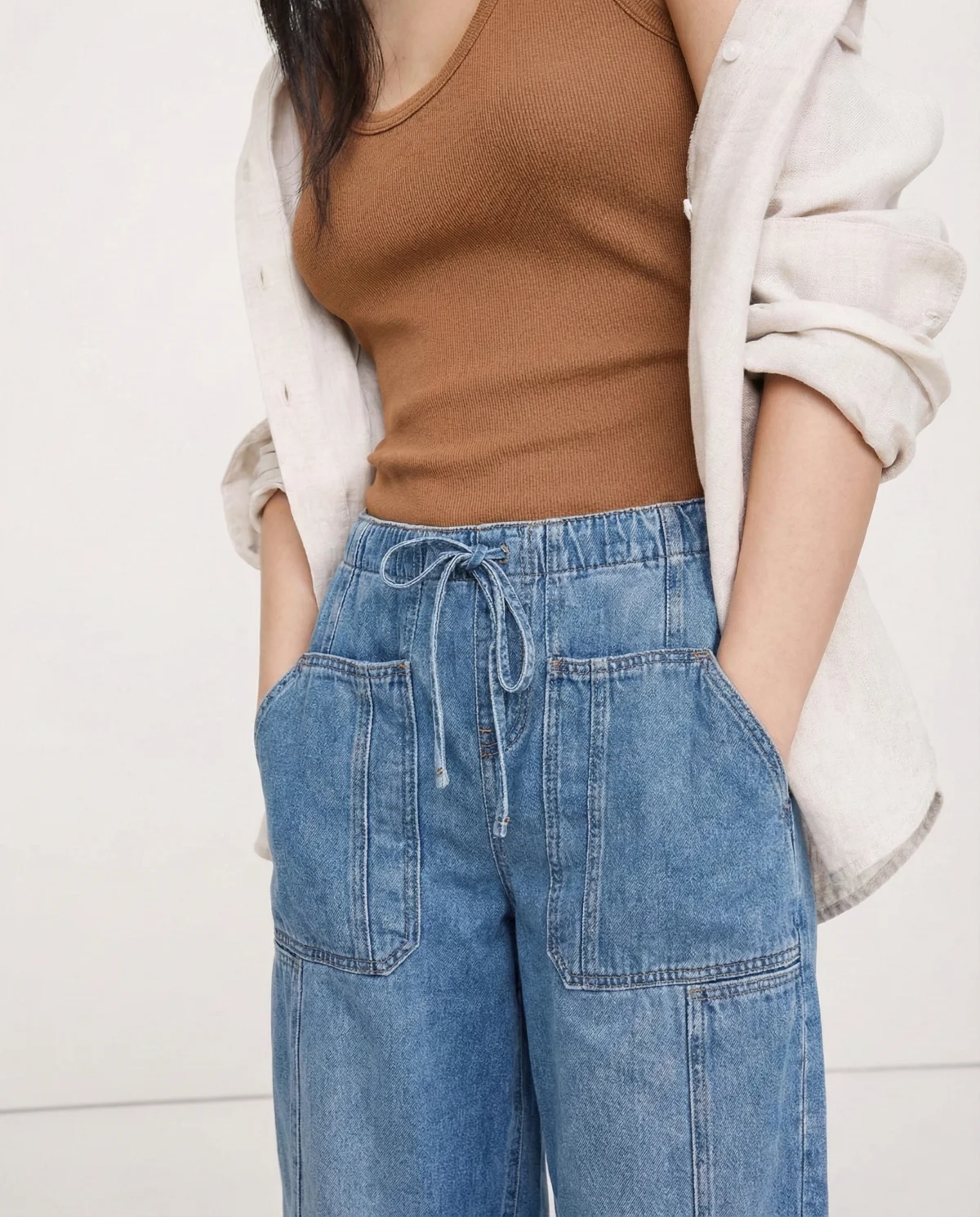 Maryse | Pull-On 100% Cotton Denim Jeans