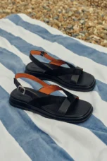 Maximilienne | Leather Low Platform Sandals