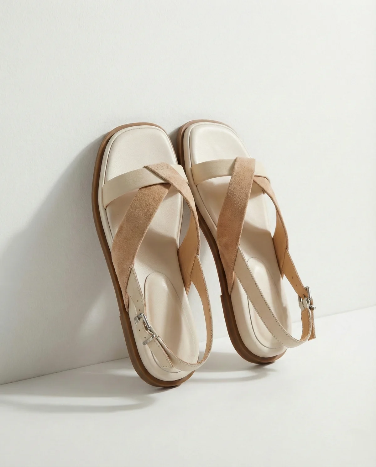 Maximilienne | Leather Low Platform Sandals